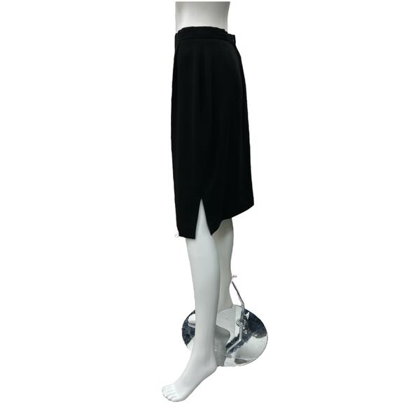 Giorgio Armani Le Collezioni Skirt Women’s Size 10 Pencil Style Side Slit Black - Picture 2 of 3